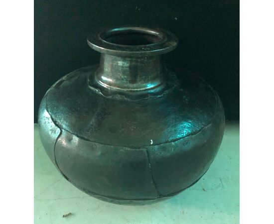Wrought iron vase.India.     
