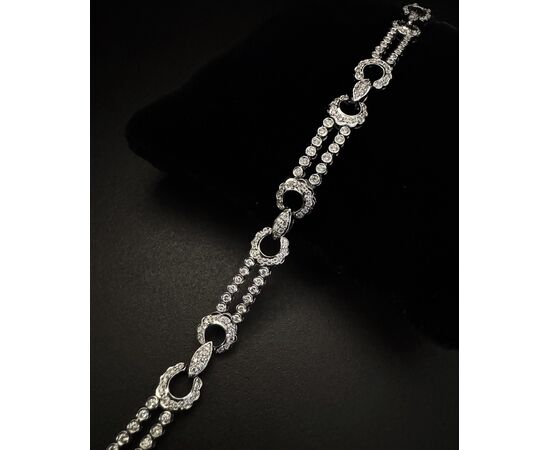 Bracciale  con   Diamanti  tipo  CARTIER