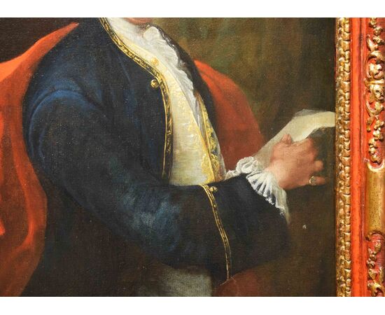 Scuola veneziana del XVIII secolo Ritratto di gentiluomo Olio su tela