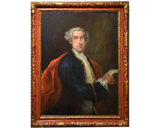 Scuola veneziana del XVIII secolo Ritratto di gentiluomo Olio su tela