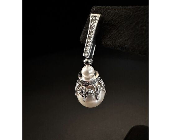 Orecchini  con  Perle  e  Diamanti 
