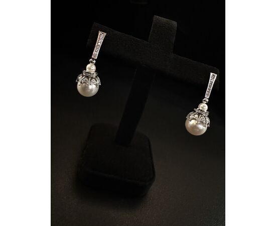 Orecchini  con  Perle  e  Diamanti 