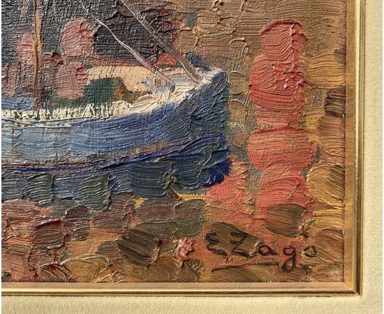 Erma Zago (Bovolone 1880 - Milano 1942) - Il porto di Genova.