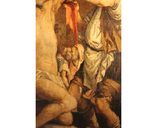  Il martirio di San Bartolomeo scuola Italiana, XVII secolo da un modello di Jusepe de Ribera. olio su tavola