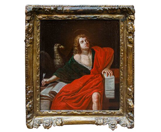 XVII secolo,  San Giovanni Evangelista con l’aquila 