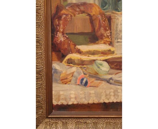 "Composizione  pasquale" olio su tela. Anonimo pittore della prima metà del XX secolo
