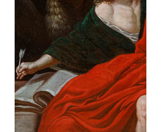 XVII secolo,  San Giovanni Evangelista con l’aquila 