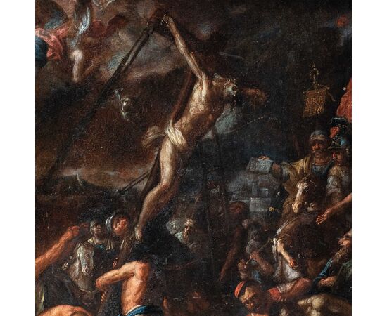 Maestro toscano (XVII sec.) - Innalzamento della croce.