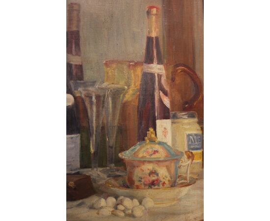 "Composizione  pasquale" olio su tela. Anonimo pittore della prima metà del XX secolo