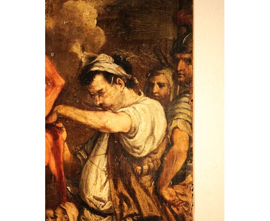  Il martirio di San Bartolomeo scuola Italiana, XVII secolo da un modello di Jusepe de Ribera. olio su tavola