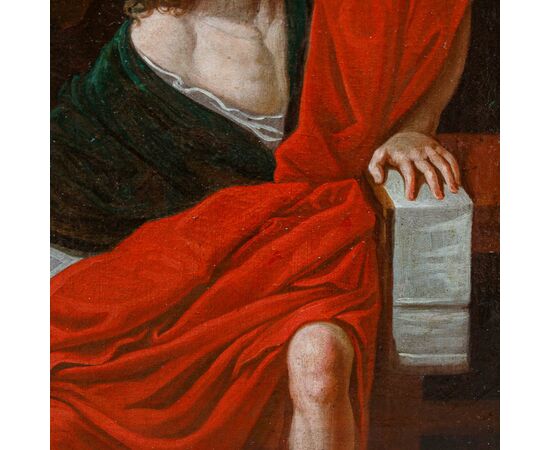 XVII secolo,  San Giovanni Evangelista con l’aquila 