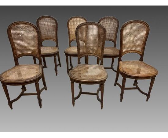 6 CHAIRS IN STRAW OF VIENNA     