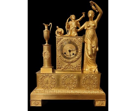 Ebe with cupid. Measures cm h. 47x34,5x12,5     