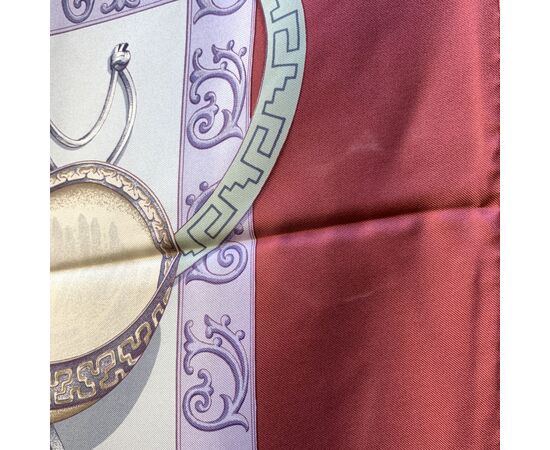 HERMES Foulard Vintage in Seta Col. Bordeaux Charreada
