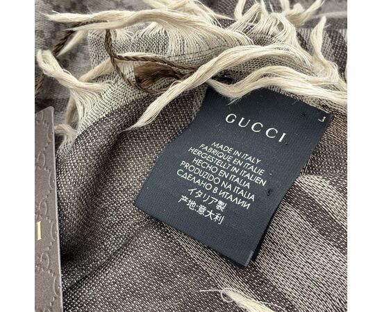 GUCCI Foulard in Seta Col. Marrone Scialle
