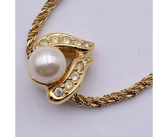CHRISTIAN DIOR Collana Vintage in Metallo Col. Oro