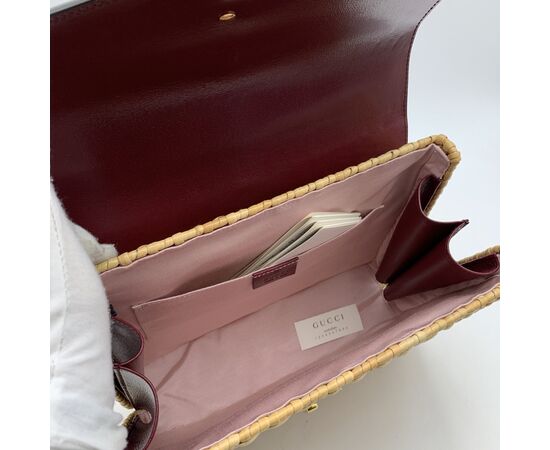 GUCCI Borsa a Mano in Col. Bordeaux Sylvie Top Handle M