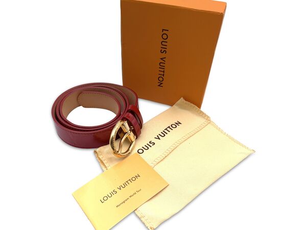 LOUIS VUITTON Cintura in Pelle Lucida Col. Rosso -