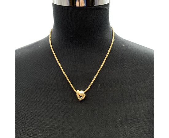 CHRISTIAN DIOR Collana Vintage in Metallo Col. Oro