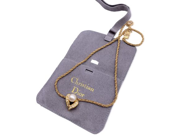 CHRISTIAN DIOR Collana Vintage in Metallo Col. Oro