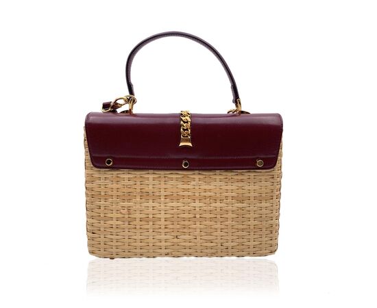 GUCCI Borsa a Mano in Col. Bordeaux Sylvie Top Handle M