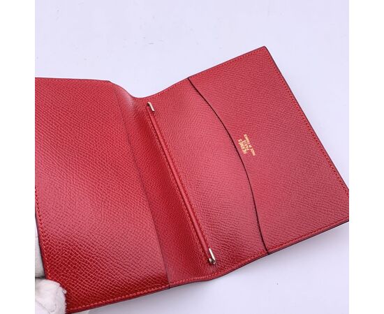 HERMES Accessorio Vintage in Pelle Col. Rosso Simple GM Agenda Cover S