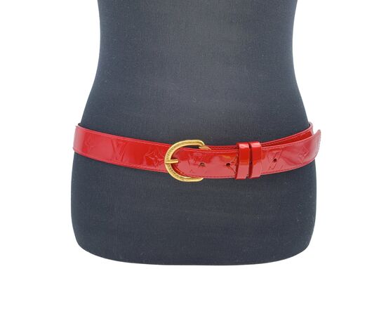LOUIS VUITTON Cintura in Pelle Lucida Col. Rosso -
