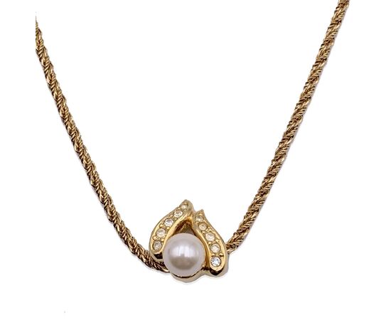 CHRISTIAN DIOR Collana Vintage in Metallo Col. Oro