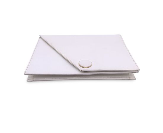 YVES SAINT LAURENT Pochette Vintage in Pelle Col. Bianco - S