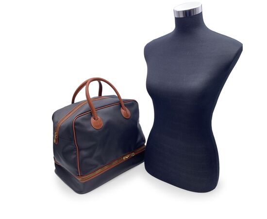 BOTTEGA VENETA Borsa a Mano Vintage in Tela Col. Nero Marco Polo L