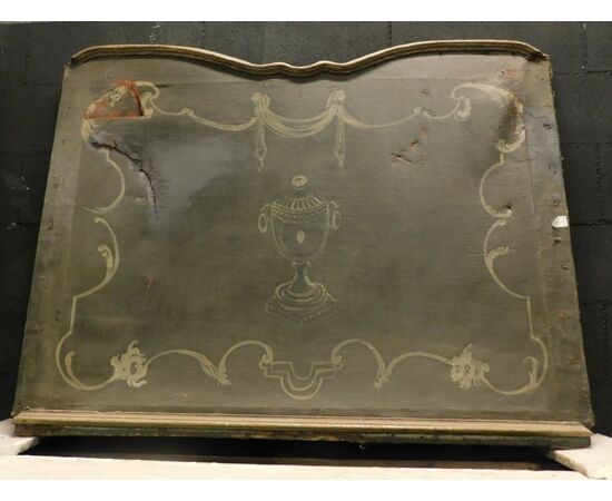 pan262 - fireplace in painted canvas, eighteenth century, measuring cm l 127 xh 97     