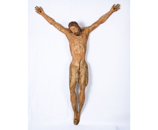Cristo ligneo policromo, Toscana, Sec. XIII