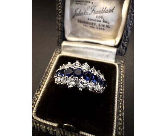 Anello  con  Zaffiri  e  Diamanti  1.80  ct.