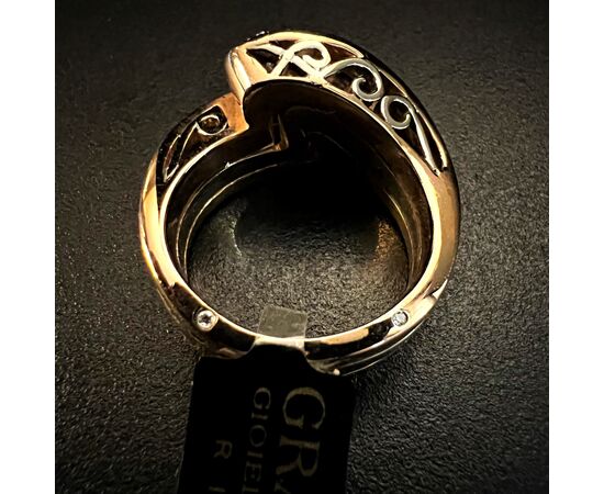 Anello  a  fascia  con  Diamanti  FANCY rosa, gialli e bianchi  1.5 ct.