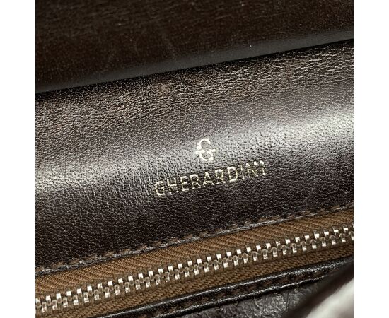 GHERARDINI Borsa a Tracolla Vintage in Pelle Col. Marrone M