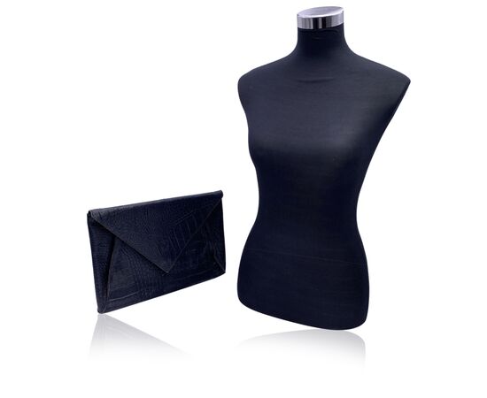 FENDI Pochette Vintage in Pelle Col. Blu M