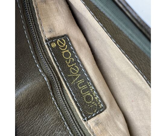 GIANNI VERSACE Borsa a Tracolla Vintage in Pelle Col. Verde M