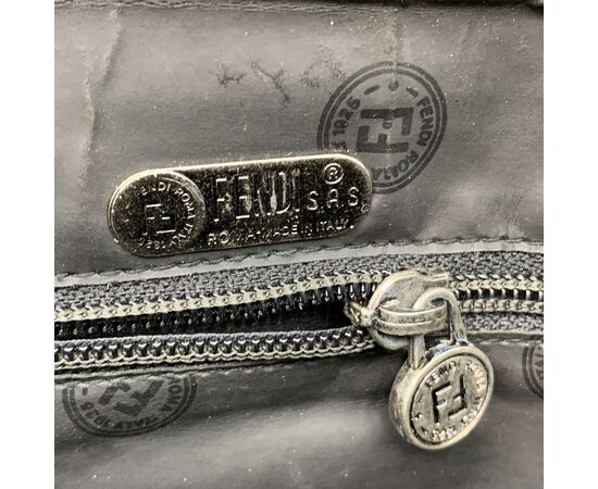 FENDI Pochette Vintage in Pelle Col. Blu M