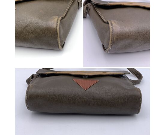 GIANNI VERSACE Borsa a Tracolla Vintage in Pelle Col. Verde M