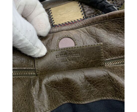 BALENCIAGA Borsa Shopper in Pelle Col. Multicolore Sunday L