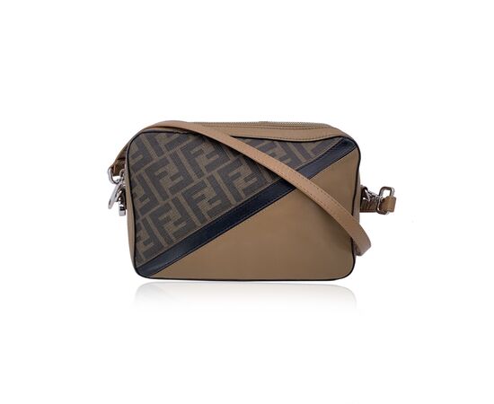 FENDI Borsa a Tracolla in Pelle Col. Beige Double F S