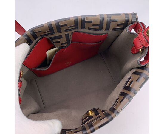 FENDI Borsa Shopper in Pelle Col. Rosso Double F M