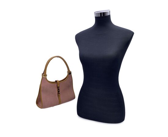 GUCCI Borsa Hobo in Camoscio Col. Rosa Jackie M