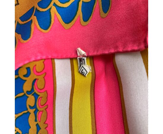 YVES SAINT LAURENT Foulard Vintage in Seta Col. Multicolore