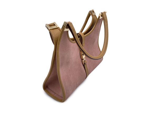 GUCCI Borsa Hobo in Camoscio Col. Rosa Jackie M