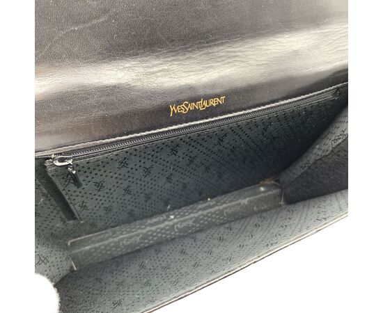 YVES SAINT LAURENT Pochette Vintage in Pelle Lucida Col. Nero S