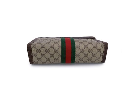 GUCCI Pochette Vintage in Tela Col. Marrone Ophidia S