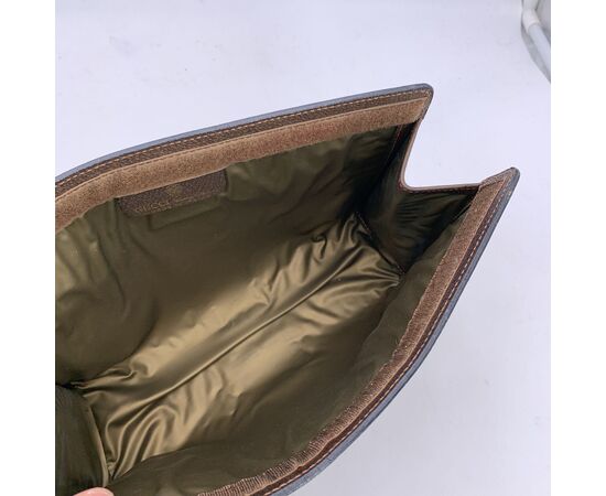 GUCCI Pochette Vintage in Tela Col. Marrone Ophidia S