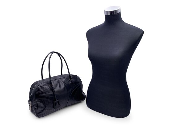 PRADA Borsa a Mano in Pelle Col. Nero Bowling Bag M