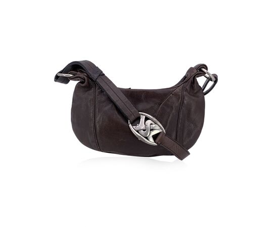 YVES SAINT LAURENT Borsa a Tracolla Vintage in Pelle Col. Marrone S